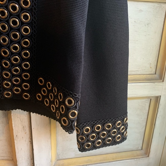 Maje Music Cropped Black Grommet Cardigan NWT - Picture 7 of 14
